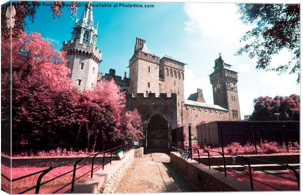  Cardiff Castle Infrared Canvas Print by Richard Parry