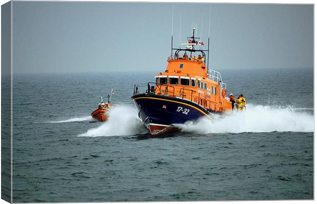 JST2585 Weymouth and Lime Regis Lifeboat Canvas Print by Jim Tampin