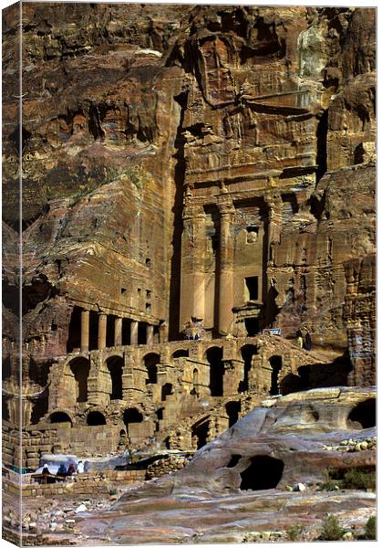 JST2972 The Urn tomb, Petra Canvas Print by Jim Tampin
