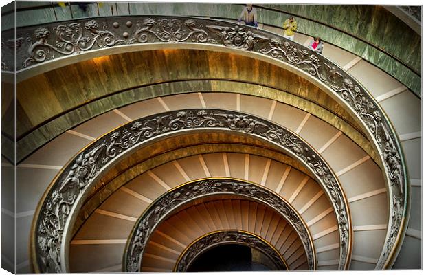  Vatican Museum Staircase Canvas Print by Matt Cottam