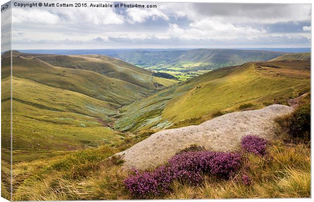  View from Kinder Scout Canvas Print by Matt Cottam