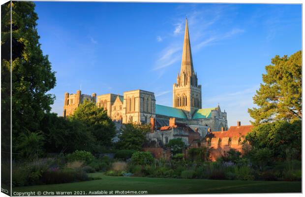  Chichester Cathedral Chichester West Sussex Engla Canvas Print by Chris Warren