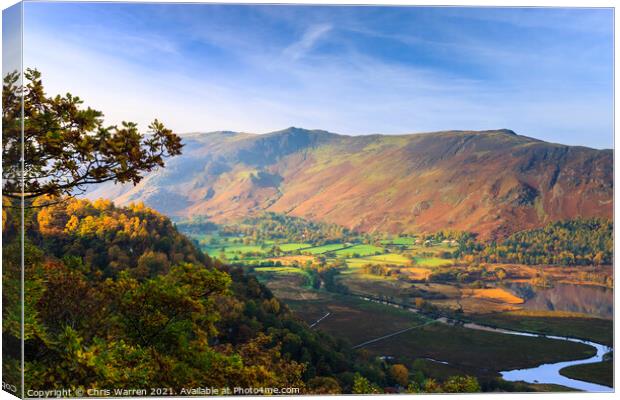 Surprise View in the mist Derwent Water Lake Distr Canvas Print by Chris Warren