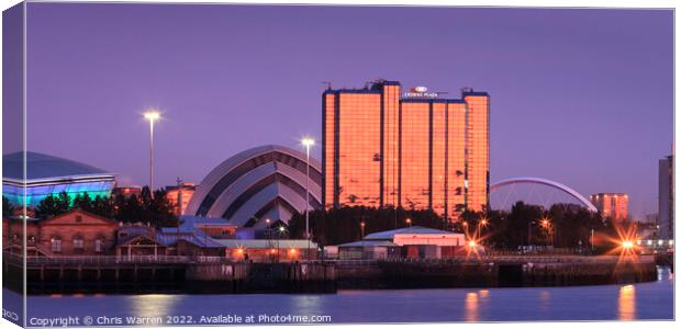 The Armadillo on the River Clyde Glasgow Canvas Print by Chris Warren