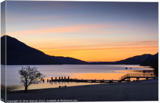Loch Lomond Argyll and Bute Scotland at sunrise Canvas Print by Chris Warren