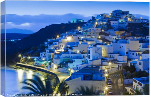 Las Playitas Fuerteventura at twilight  Canvas Print by Chris Warren