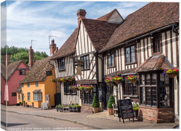 The Bell Inn Kersey Suffolk Canvas Print by Chris Warren