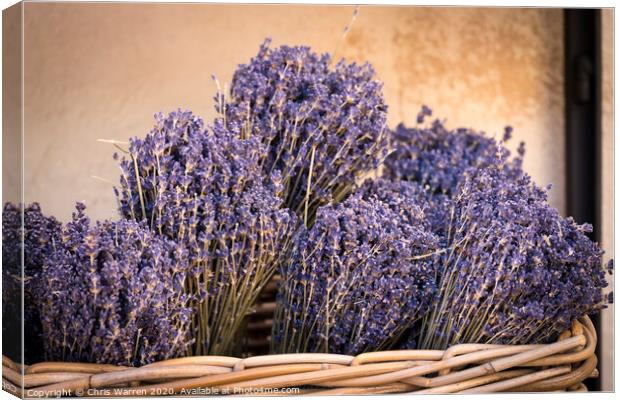 Basket of Lavender Canvas Print by Chris Warren