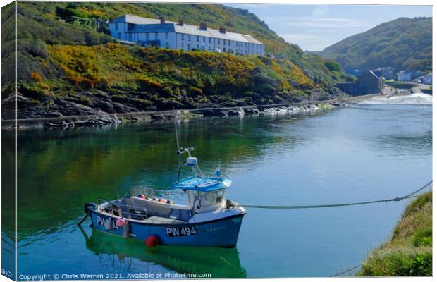 The harbour at Boscastle Cornwall England Canvas Print by Chris Warren