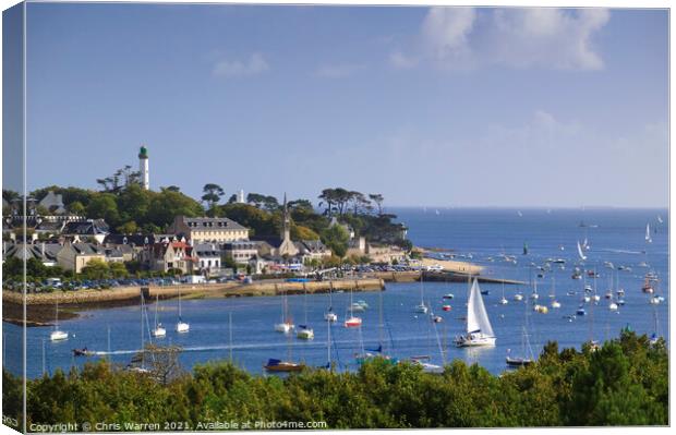 Benodet Finistere Brittany France Canvas Print by Chris Warren