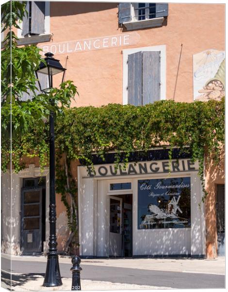 Boulangerie in Saint Saturnin France Canvas Print by Chris Warren