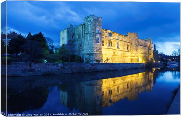 Newark Castle & River Trent Newark, Nottingham Canvas Print by Chris Warren