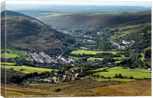 Price Town and Ogmore Vale Greater Ogmore Valley B Canvas Print by Chris Warren