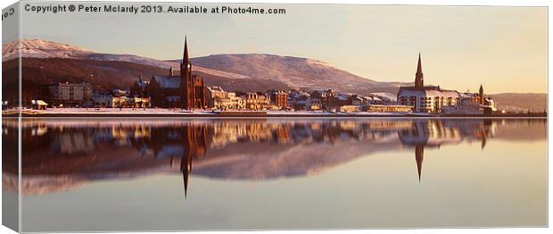 Largs Bay reflections Canvas Print by Peter Mclardy