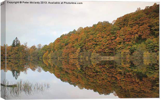 Loch Relections Canvas Print by Peter Mclardy
