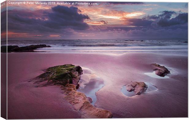 Sunset seascape ! Canvas Print by Peter Mclardy
