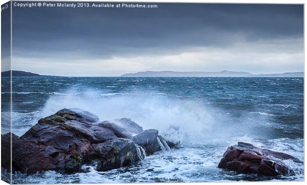 Stormy day ! Canvas Print by Peter Mclardy