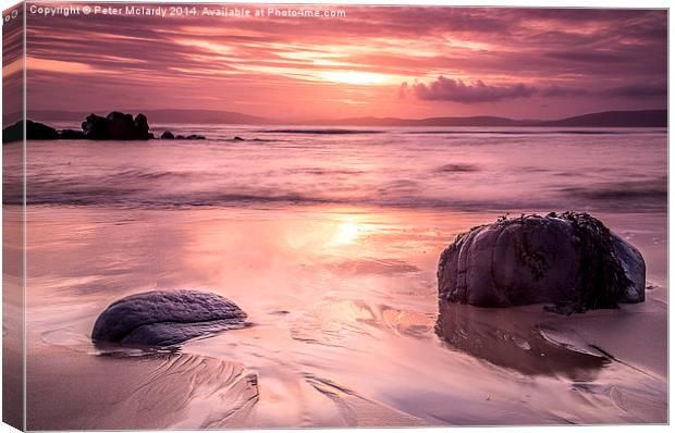 Sunset Seascape Canvas Print by Peter Mclardy