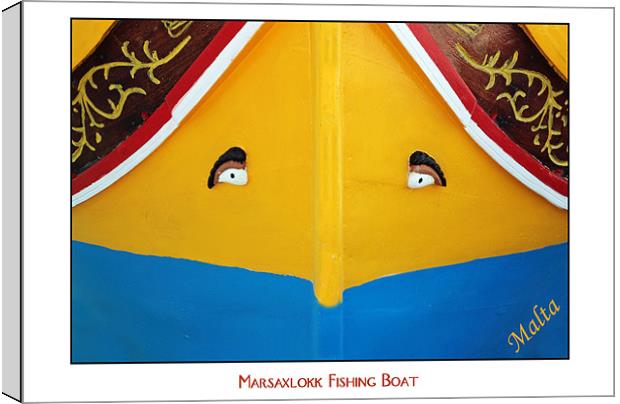 Marsaxlokk Boat Canvas Print by Gavin OMahony
