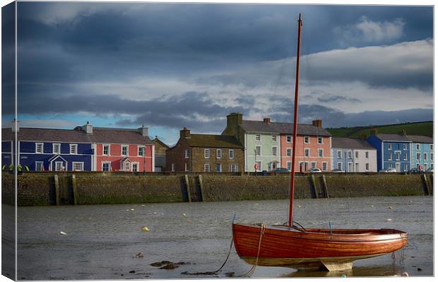 Aberaeron Harbor,west Wales.uk Canvas Print by Andrew chittock