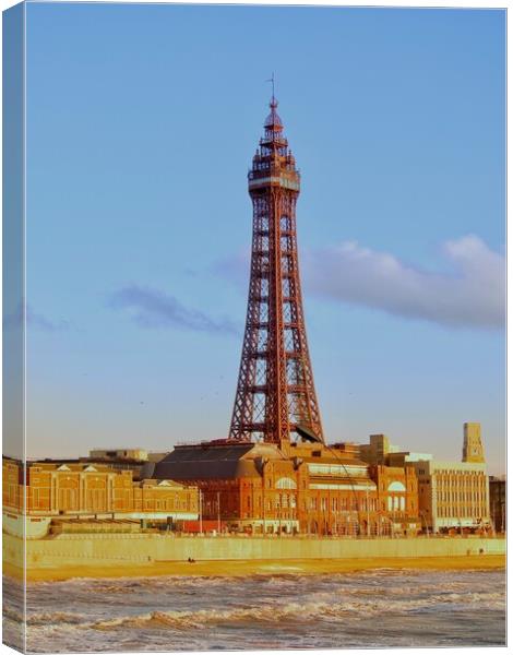 Blackpool Tower Canvas Print by Victor Burnside