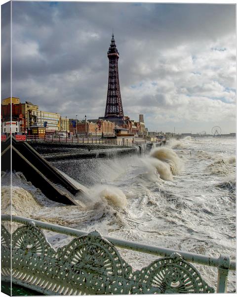 Blackpoolstorm Canvas Print by Victor Burnside