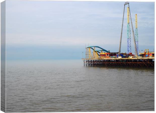 South Pier,Blackpool,Uk. Canvas Print by Victor Burnside