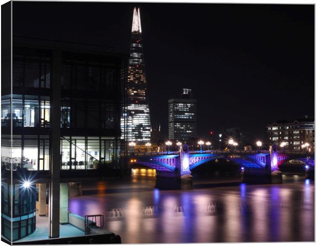 Southwark Bridge Canvas Print by Victor Burnside