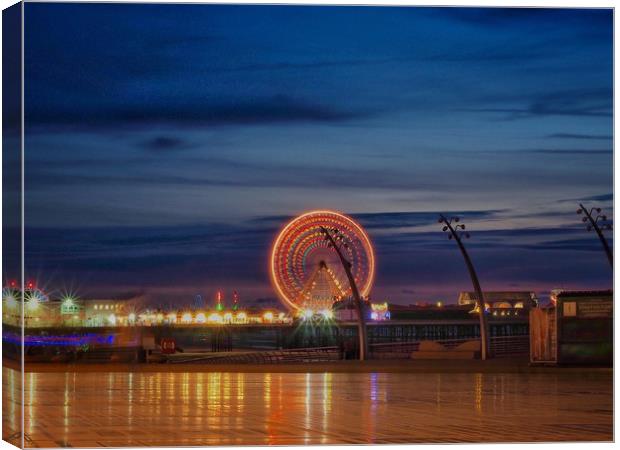 Central Pier in Blackpool Canvas Print by Victor Burnside