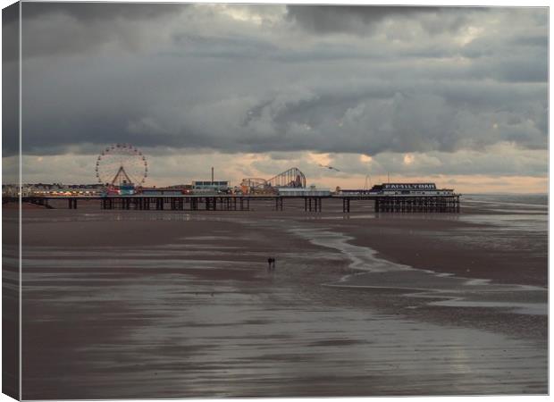 Central Pier,Blackpool                    Canvas Print by Victor Burnside