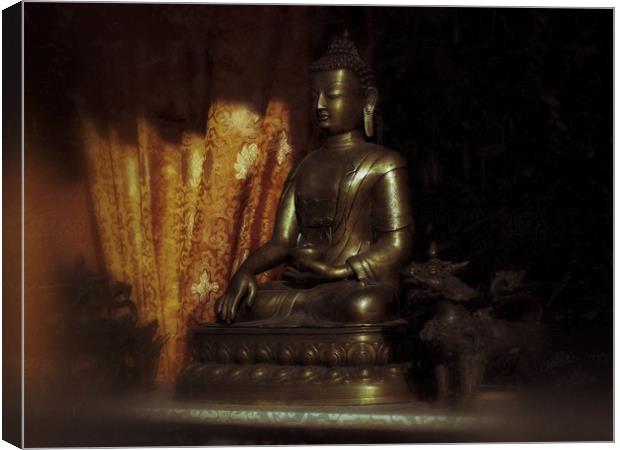 Buddhist Shrine     Canvas Print by Victor Burnside