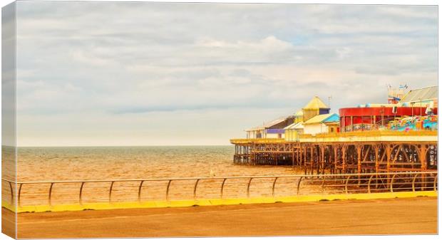 Blackpool,Central Pier   Canvas Print by Victor Burnside