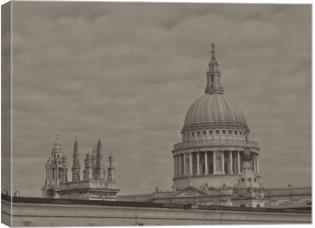 St Pauls Cathedral     Canvas Print by Victor Burnside