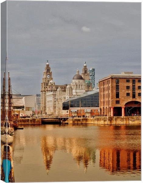 Albert Dock,Liverpool,UK. Canvas Print by Victor Burnside