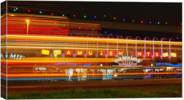 Blackpool Promenade    Canvas Print by Victor Burnside