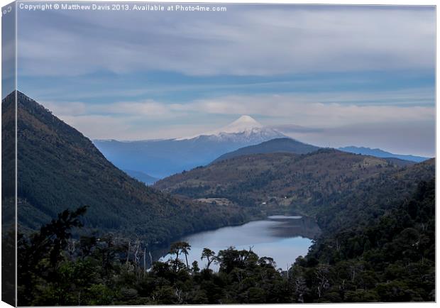 Volcano Villarrica Canvas Print by Matthew Davis