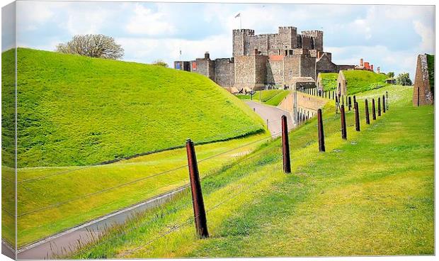 Dover Castle In Kent Canvas Print by Robert Cane