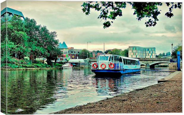 Maidstone, Kent, River View Canvas Print by Robert Cane