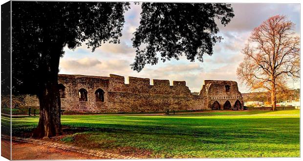 Rochester Castle Wall Canvas Print by Robert Cane