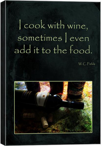 Cook with Wine Canvas Print by Randi Grace Nilsberg