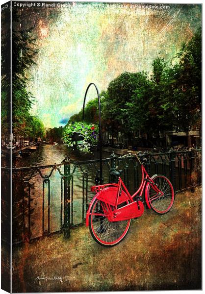 The Red Bicycle Canvas Print by Randi Grace Nilsberg