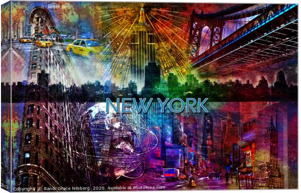 New York Collage Canvas Print by Randi Grace Nilsberg