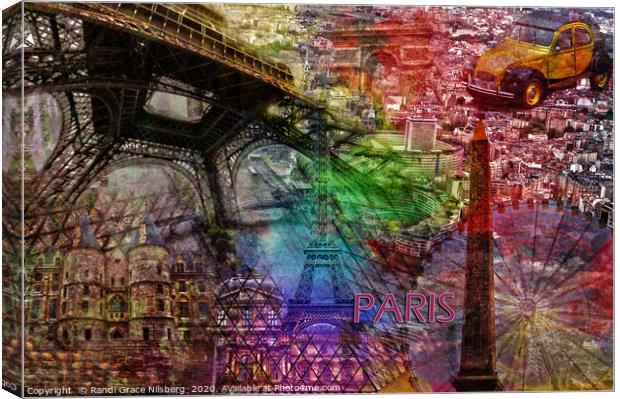 Paris Collage Canvas Print by Randi Grace Nilsberg