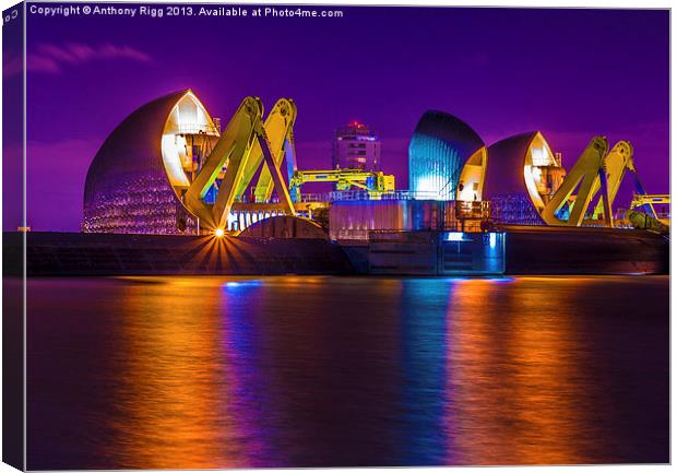 Thames Barrier  Canvas Print by Anthony Rigg