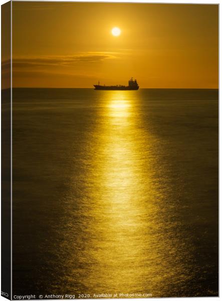 Sun Ship Canvas Print by Anthony Rigg