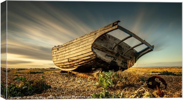 Abandoned Boat Canvas Print by Anthony Rigg