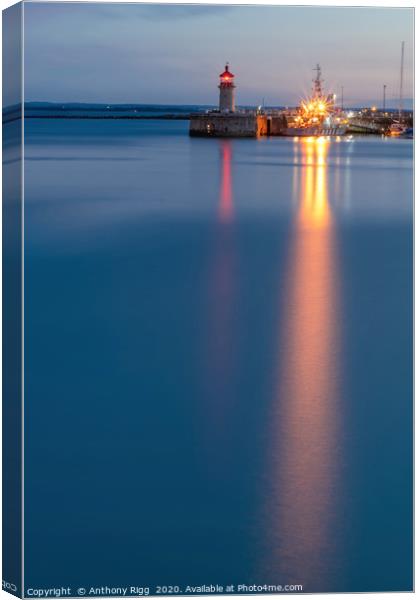 Harbour Lights Canvas Print by Anthony Rigg