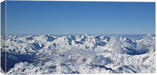 French Alps Looking South Canvas Print by Michael Wood