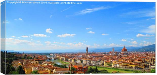  Rooftops of Florence Canvas Print by Michael Wood