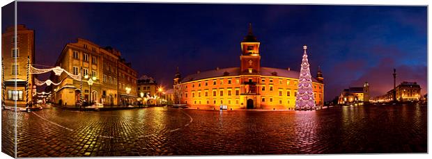 The Royal Castle Square in Warsaw Canvas Print by Robert Parma